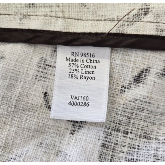 Coldwater Creek Linen Blend Jacket Floral 3/4 Sleeves Round Neck - Picture 8 of 8